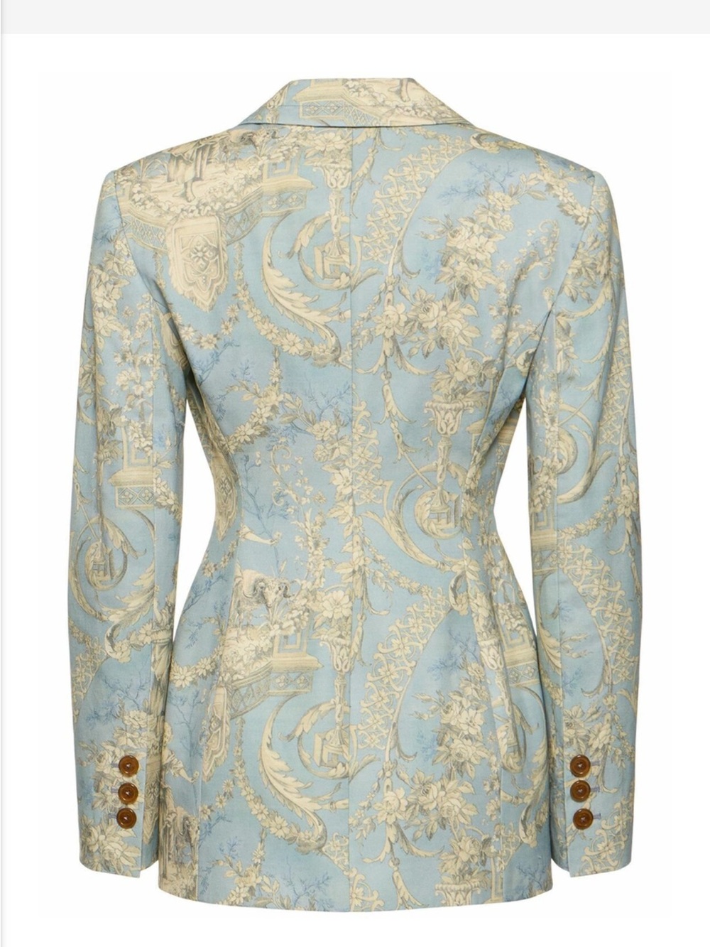 Vivienne Westwood Lauren Toile de Jouy Cotton Jacket Blue & Gold - Picture 2 of 4